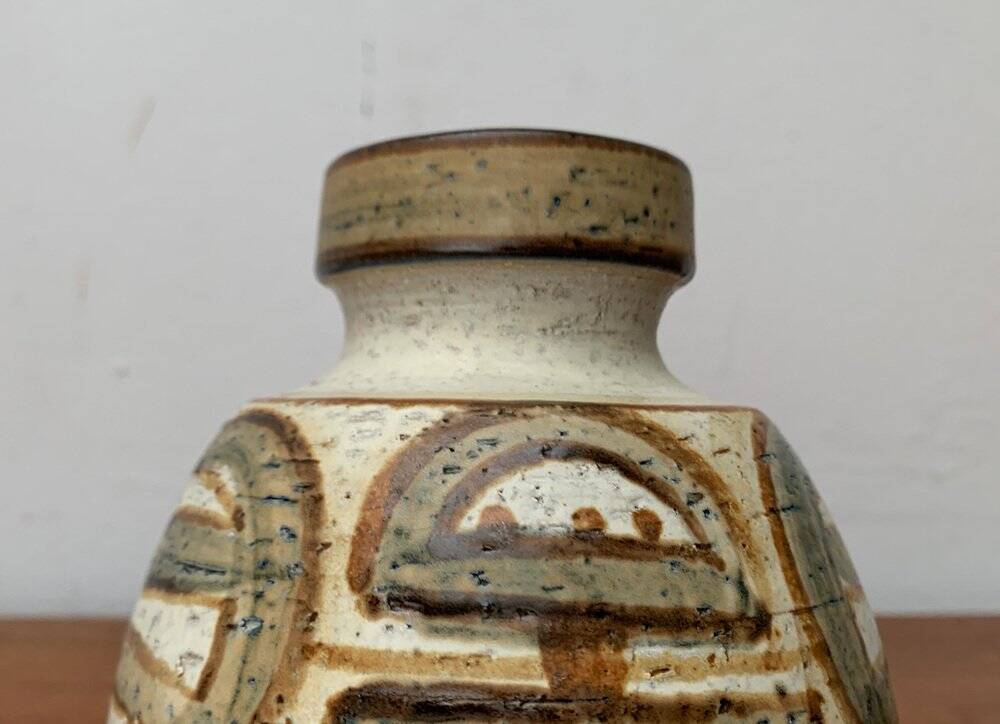 Danish vase from the mid-century pottery studio of Søholm, 1960s.