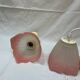 80s pink opaline pendant lights