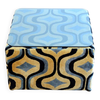Table d’appoint / Pouf design Italien vintage 1970s