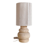 Gard stone lamp and woven cotton thread lampshade