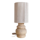 Gard stone lamp and woven cotton thread lampshade