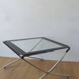 Chrome coffee table from the 1970s.