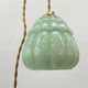 Art deco walking lamp in green clichy glass