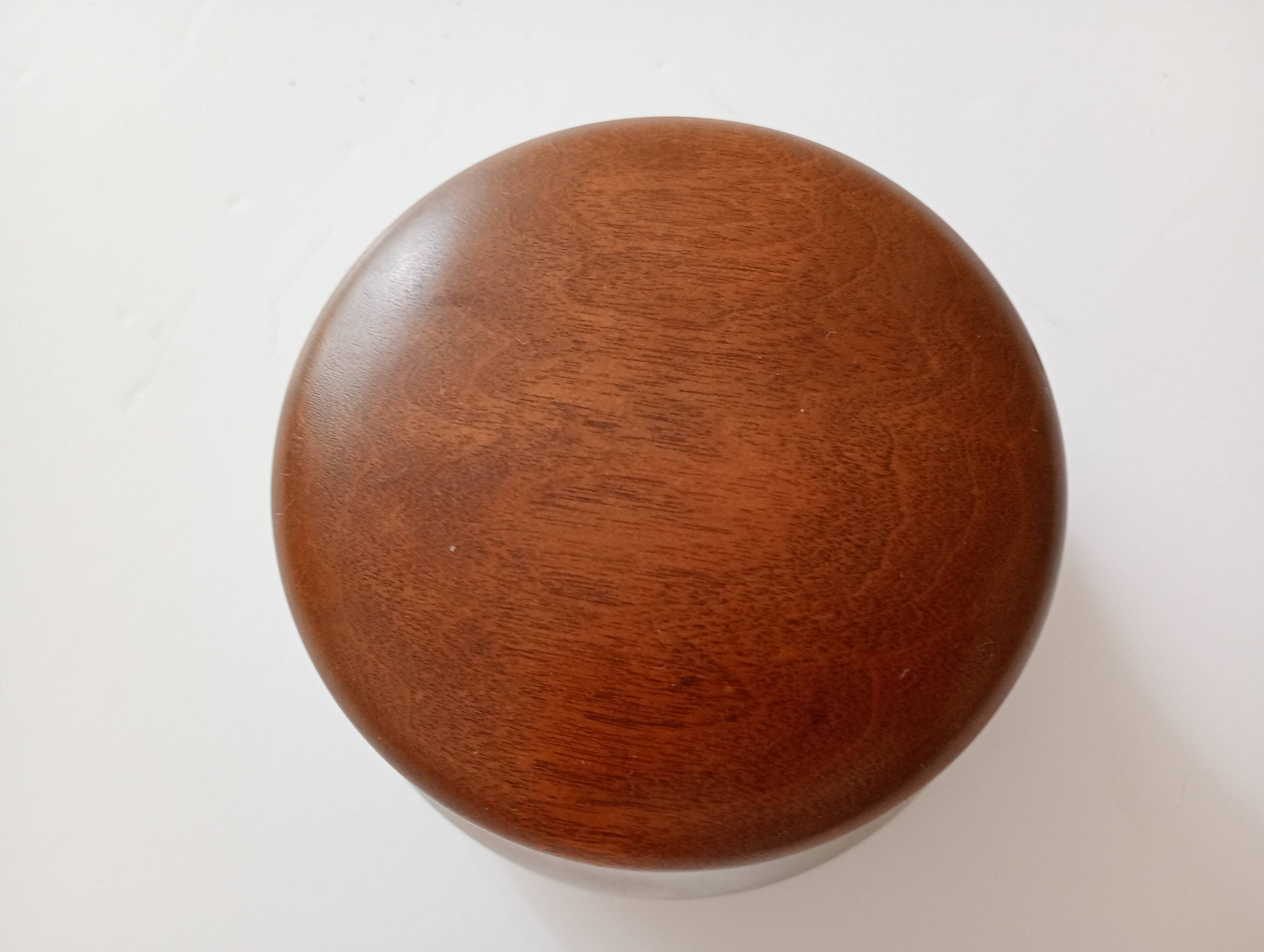 sugar bowl Remy Letang stainless steel and exotic wood