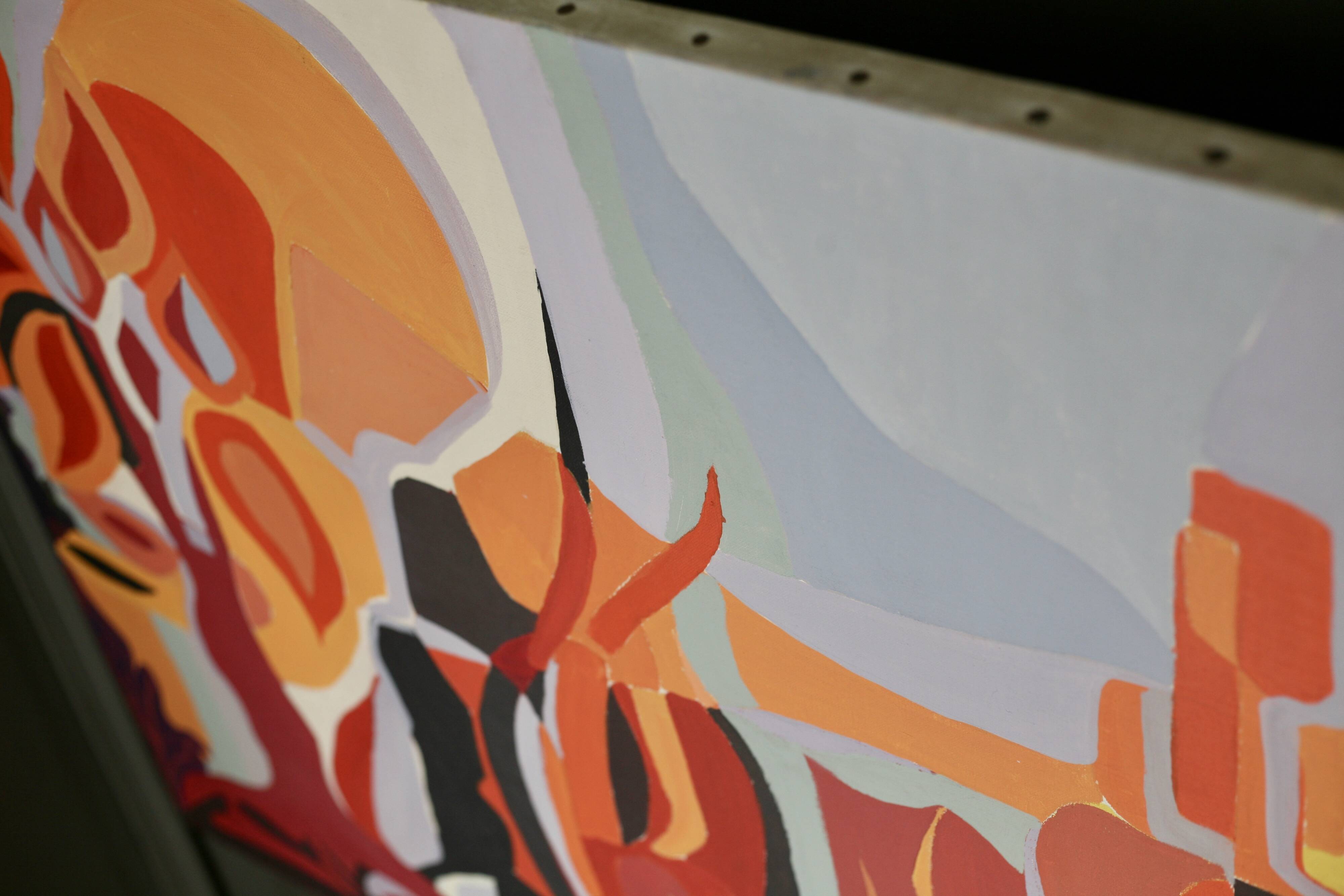 Psychedelic canvas, painting, 70s