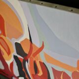Psychedelic canvas, painting, 70s