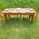 Vintage wooden farmhouse table