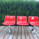 70s waiting room bench