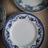 Quartet flat blue plates dessert 39