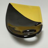 Empty pocket anthropomorphic ceramic black and yellow design 50s