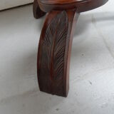 Table ronde de table à vin en acajou antique