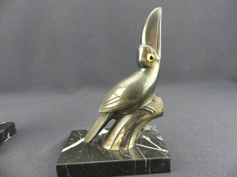 Pair of Art Deco toucan bookends