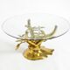 70s coffee table, model Bonsai by Willy Daro, made of brass and fire-gilded