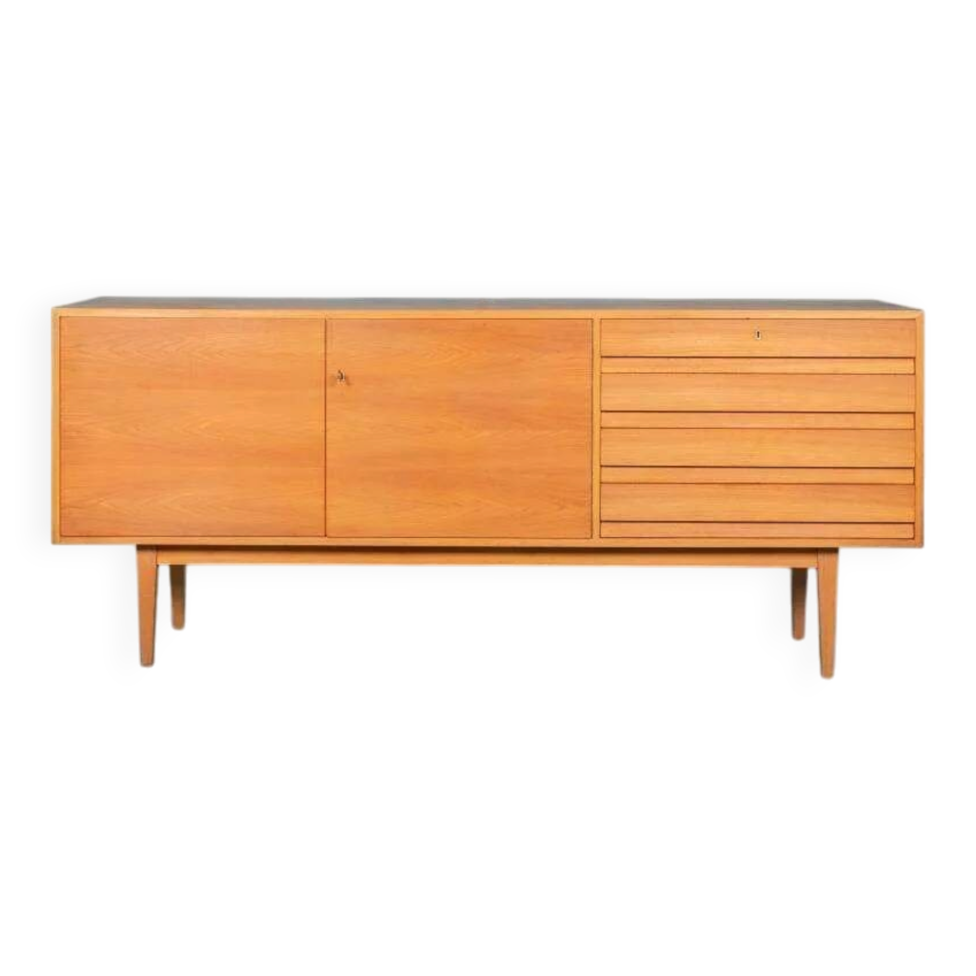 Vintage blond sideboard 60s minimalist credenza