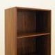Danish rosewood veneered shelving unit on splayed legs, 1960s