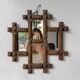 Paire de cadres miroirs Tramp Art 1900