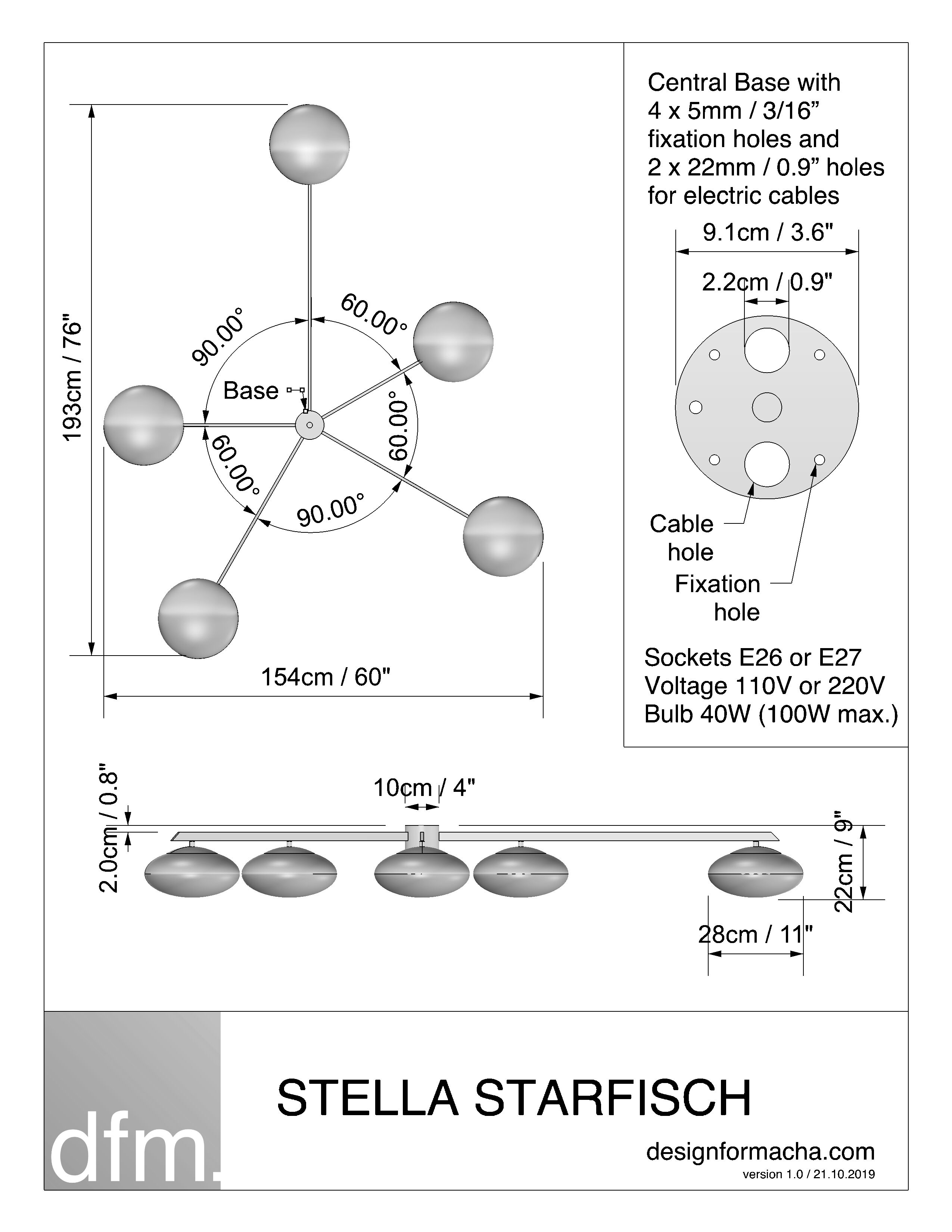 Lamp Starfish Stella Collection