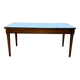 Table basse de style Louis XVI merisier de marbre de carrare