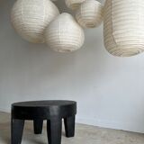 Coffee table en bois massif monoxyle noir
