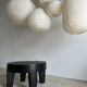 Coffee table en bois massif monoxyle noir