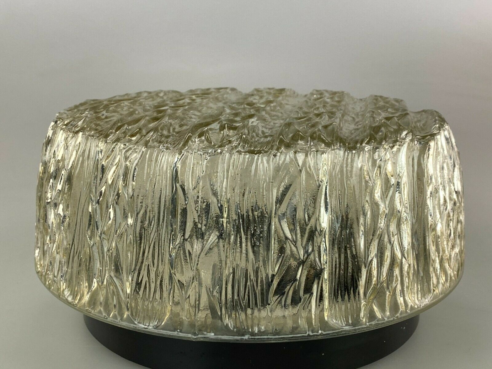 60s 70s Lamp Plafoniere Flush Mount Glass Space Age Design 70s