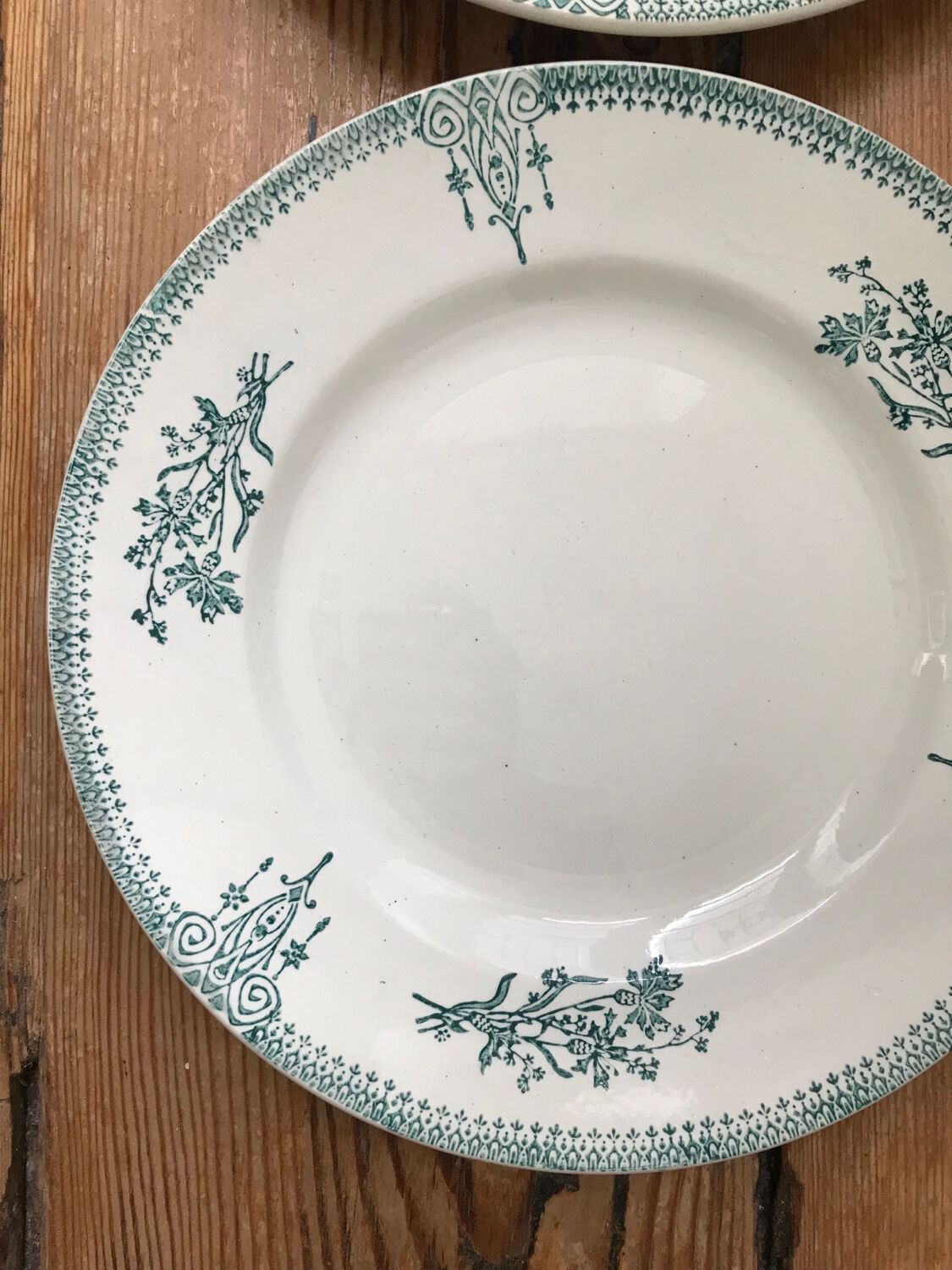 Series of 3 old flat plates