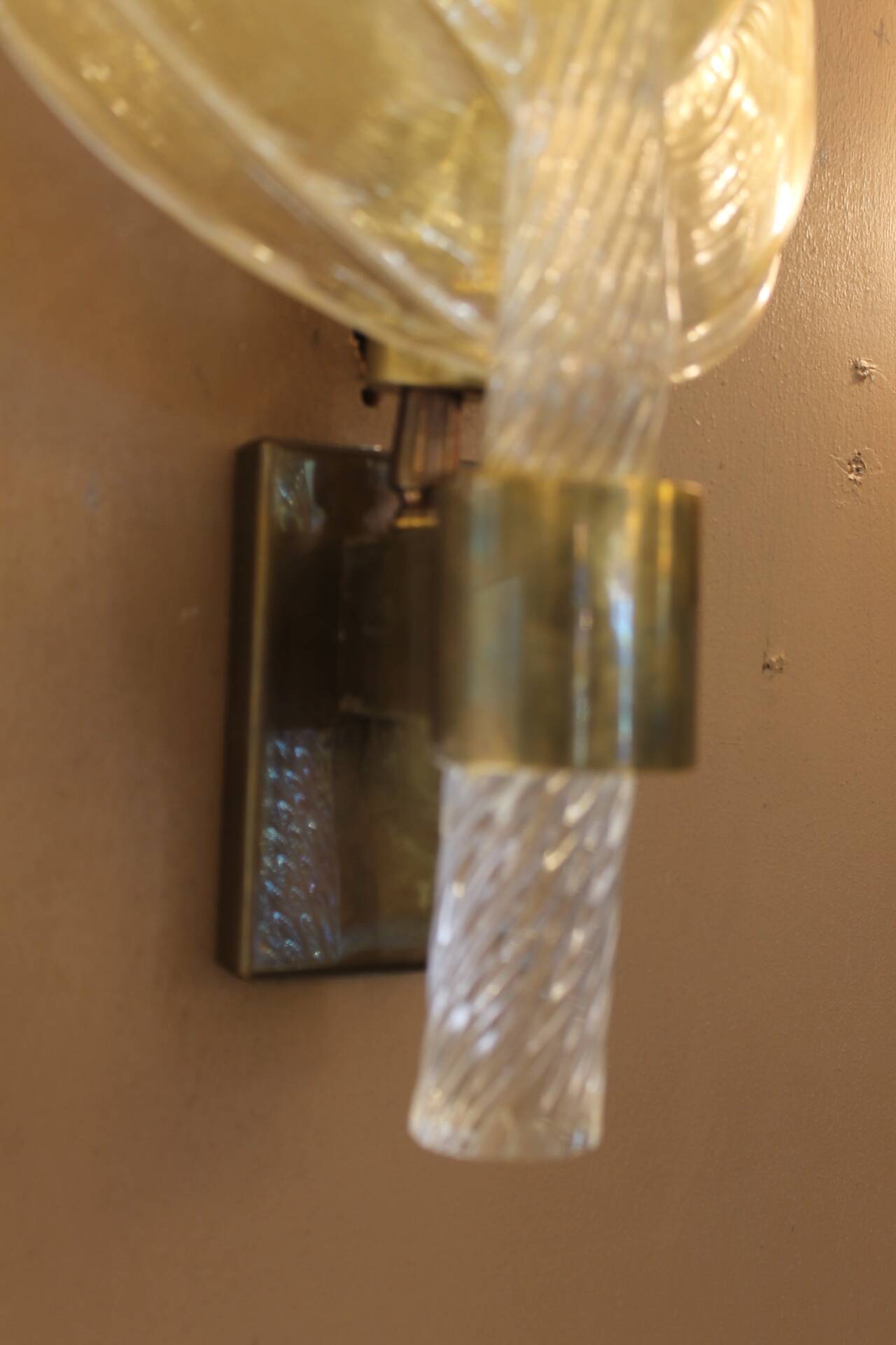 Pair of Murano glass wall lights, Toso