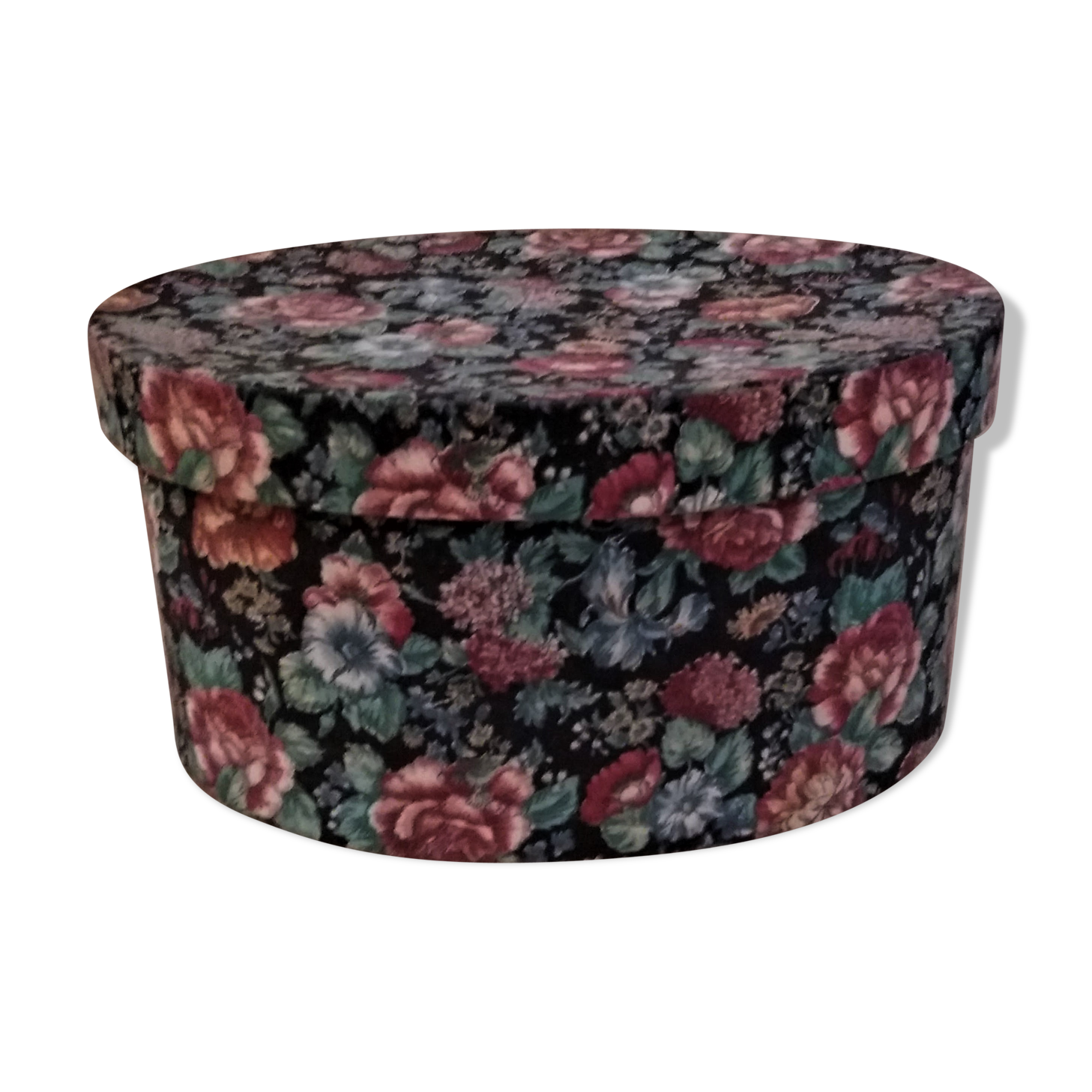 Vintage sewing box flower fabric