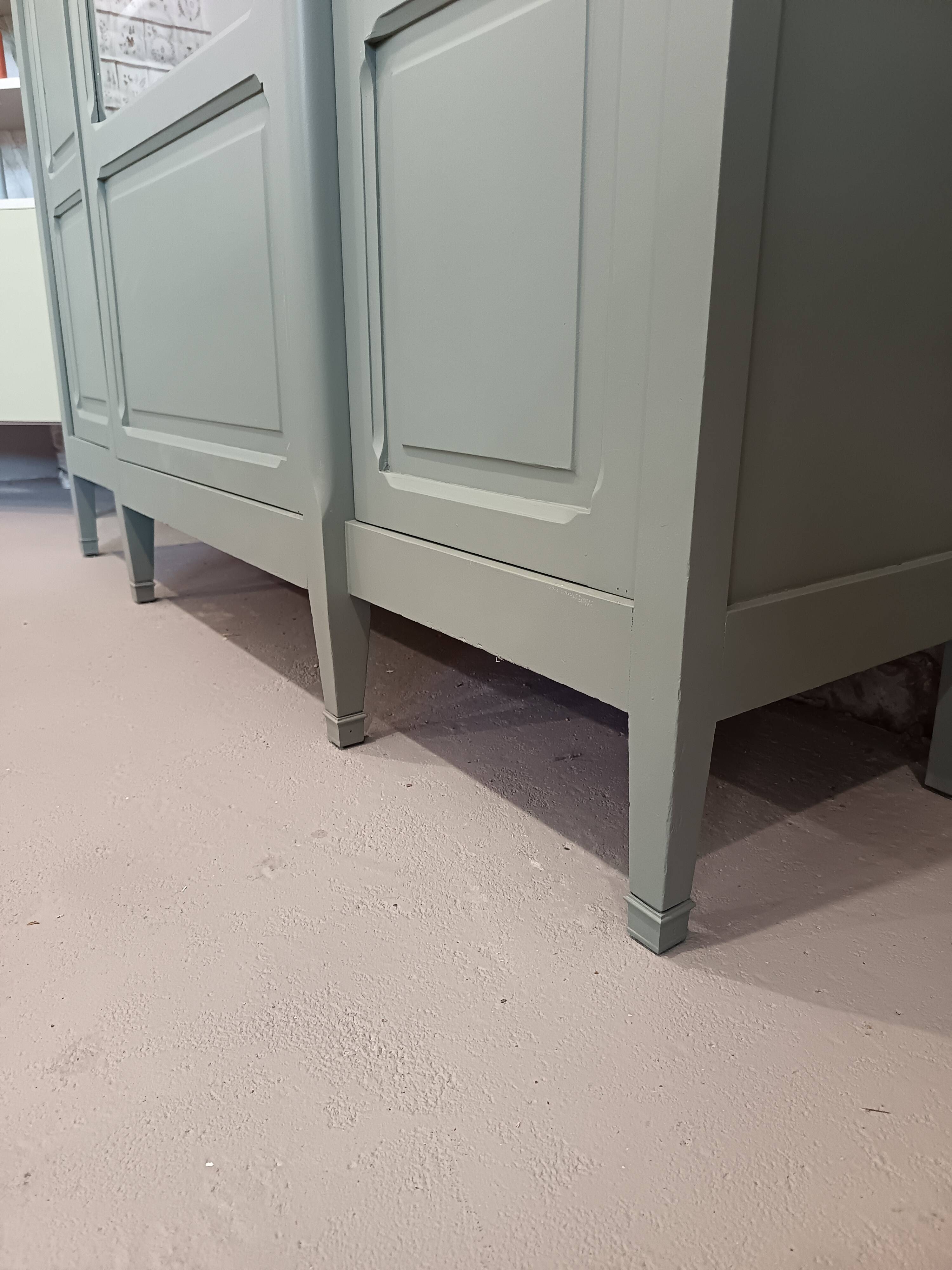 Bronze green display cabinet bookshelf