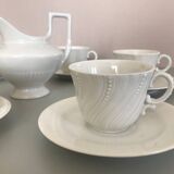 Fine white porcelain coffee service