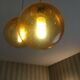Suspension light ball vintage from Biot glassware