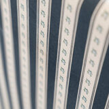 Armchair, striped fabric with flowers, 80s/90s