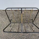 Steel and brass magazine rack