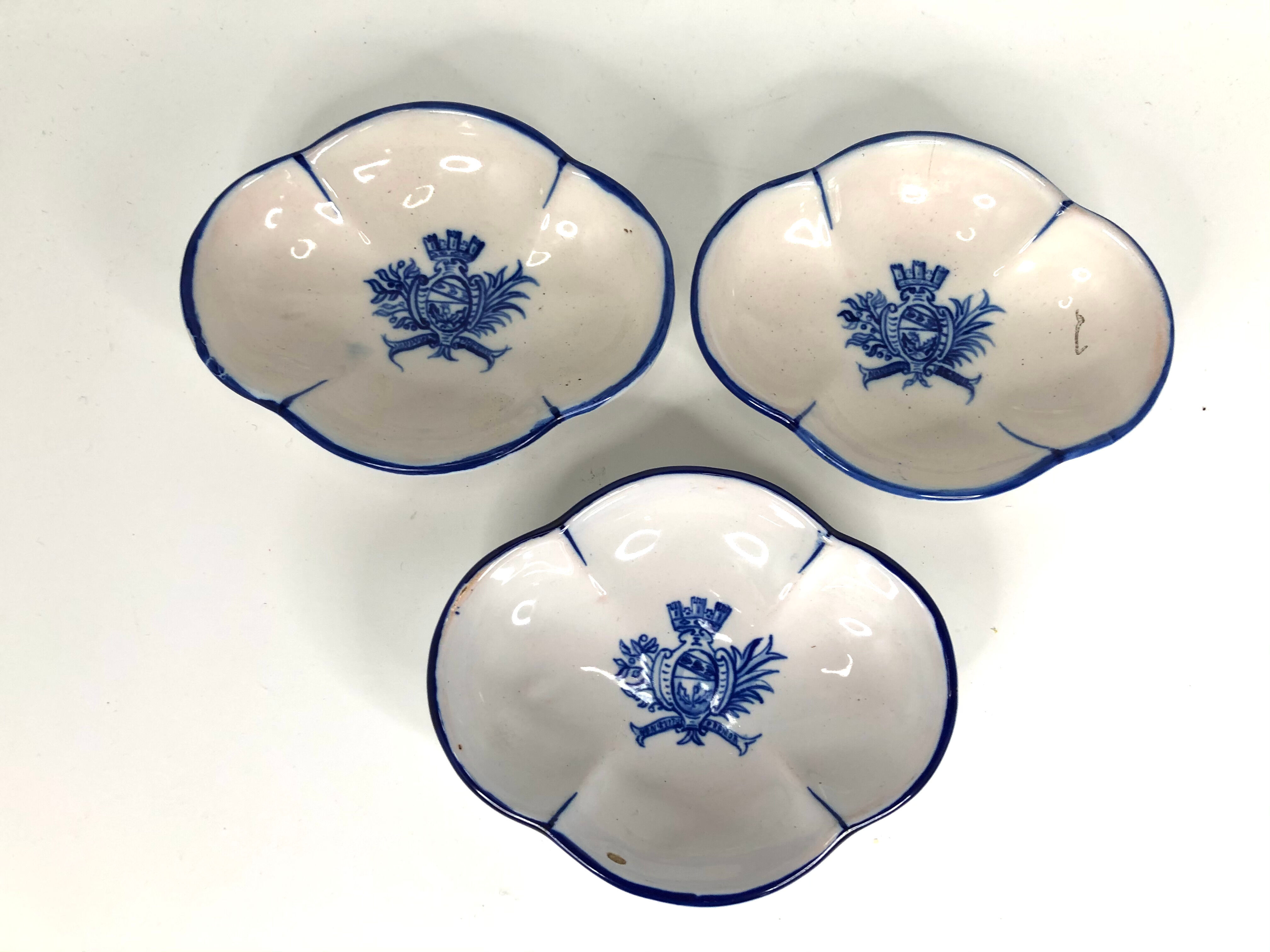 Set of 3 cups by Galle Nancy Saint Clément