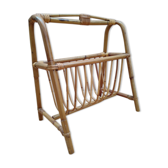 Rattan magazine holder