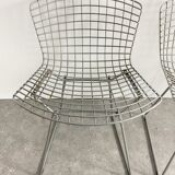 Set of 4 chrome side chairs by Harry Bertoia for Knoll