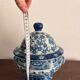Antique Chinese Soup Tureen Porcelain Blue Bird Flower Decor Republic Period
