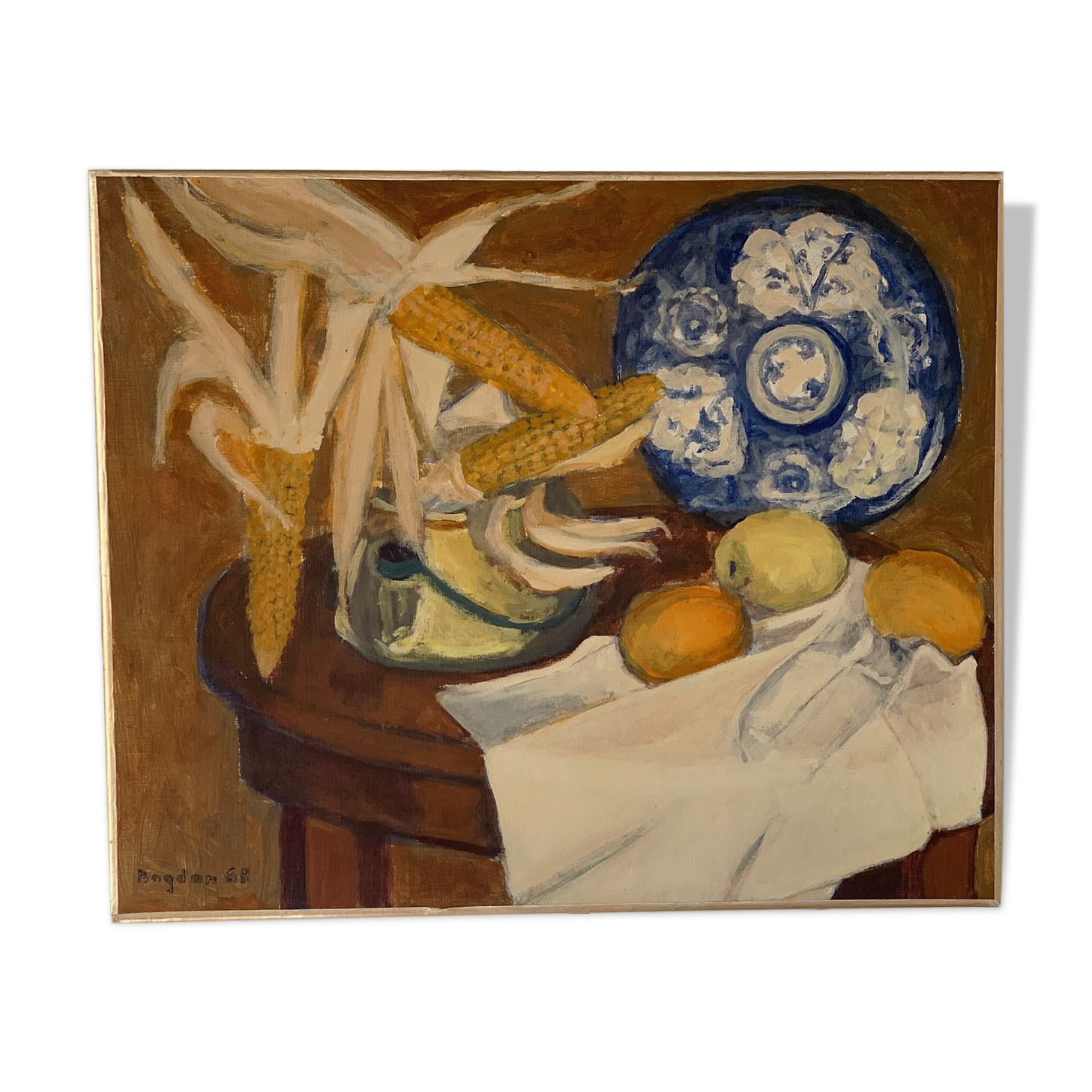 Oil on canvas still life by Bogdan 1968