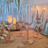 Vintage pink champagne flute Luminarc