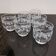 Set of 6 water glasses decorated with grapes and vine branches France