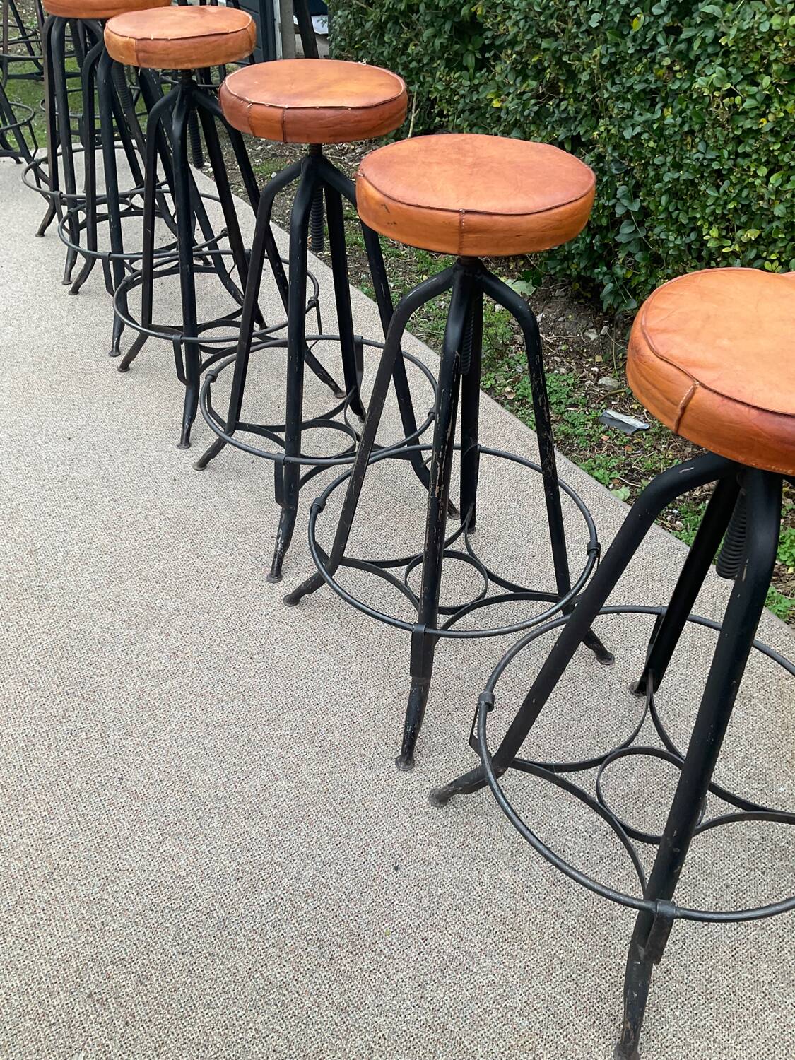 6 bar stools, 1950s