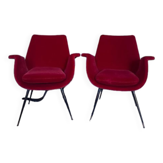 Fauteuils Paloma red Velvet