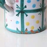 Covered ceramic pots La Roue Vallauris, 60s