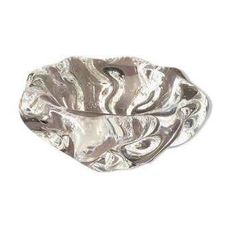 Small empty pocket or ashtray daum croix de lorraine france contemporary shape