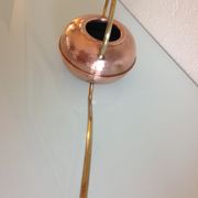 Red copper watering can in Scandinavian style 60s-70s
