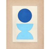 Collection of 9 abstract collages on paper - signed eawy