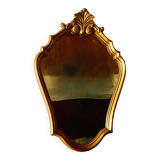Vintage wall mirror in golden resin - rococo style