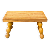 Vintage turned wooden footstool/step stool