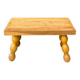 Vintage turned wooden footstool/step stool