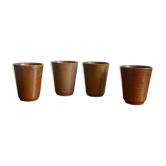 Lot de 4 verres en grès Digoin